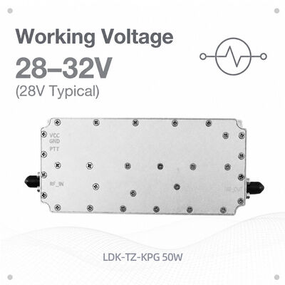 50W 6000-8000M GaN جهاز مكبر RF للأنظمة الدفاعية المضادة للطائرات بدون طيار