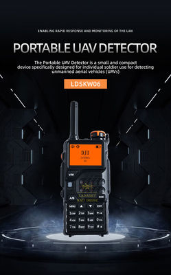 شراء جهاز الكشف عن الطائرات بدون طيار قابل للارتداء مع بطارية 5000mAh وهوائي كامل النطاق 300MHz-6000MHz تصنيع عبر الإنترنت