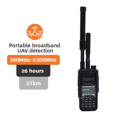 شراء كاشف طائرات بدون طيار محمول 2KM، 300 ميجاهرتز ~ 6.2 جيجاهرتز، 1.5 جيجاهرتز 2.4 جيجاهرتز 5.2 جيجاهرتز 5.8 جيجاهرتز، نظام كشف طائرات بدون طيار FPV Dji المحمول تصنيع عبر الإنترنت