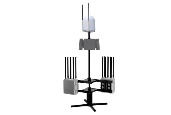 شراء 70 ميجاهرتز - 6 جيجاهرتز نظام ثابت مضاد للطائرات بدون طيار بزاوية 360 درجة مع كشف وتشويش مدمج للدفاع الشامل تصنيع عبر الإنترنت