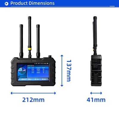 Portable Drone Detector 70MHz-6.2GHz 2km Full Frequency FPV Video Signal Capture Anti Dron UAV Watch Team Collaboration RF Dji