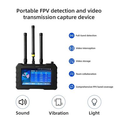 Portable Drone Detector 70MHz-6.2GHz 2km Full Frequency FPV Video Signal Capture Anti Dron UAV Watch Team Collaboration RF Dji