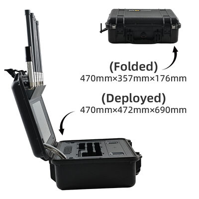 شراء جهاز مكافحة الطائرات بدون طيار سريع النشر متعدد النطاقات يدعم مكتبة الطائرات بدون طيار DJI و AUTEL مع التعرف عن بعد لإنفاذ القانون والأمن الداخلي تصنيع عبر الإنترنت