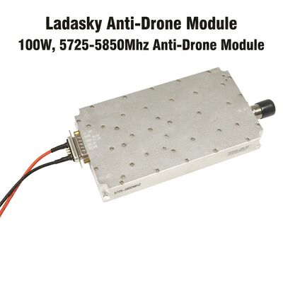 شراء 100W GaN Module 5725-5850Mhz عالية الكفاءة مُضخم الطاقة المتداخلة 5.8G FPV و UAV Jammer دفاع الطائرات بدون طيار بعيدة المدى تصميم صغير تصنيع عبر الإنترنت