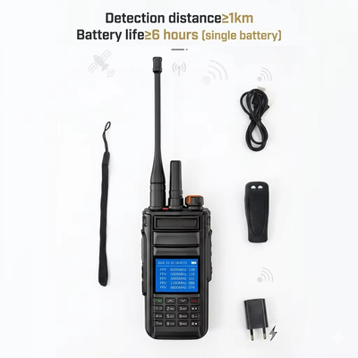 شراء كاشف طائرات بدون طيار محترف يدوي يدعم كشف فيديو OFDM HD وإشارات FM التناظرية 300MHz-6200MHz تصنيع عبر الإنترنت