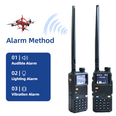 شراء الكشف عن الطائرات بدون طيار المحمولة في اليد 2km المدى 300-6200MHz كاشف طائرات بدون طيار مزدوج الوضع مع تحذير مبكر فائق ومجموعة واسعة من نماذج الكشف تصنيع عبر الإنترنت