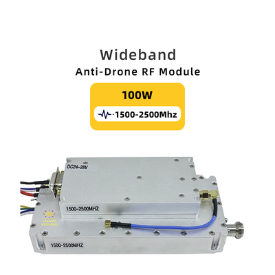 1500-2500 ميجاهرتز 100 واط Gan Lora مضاد لطائرات بدون طيار وحدة مضادة للنقل Fpv Strike لمضخم طاقة DJI RF مع معزل