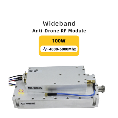 4000-6000 ميجاهرتز 100 واط Gan Lora مضاد لطائرات بدون طيار وحدة مضادة للنقل Fpv Strike لمضخم طاقة DJI RF مع معزل