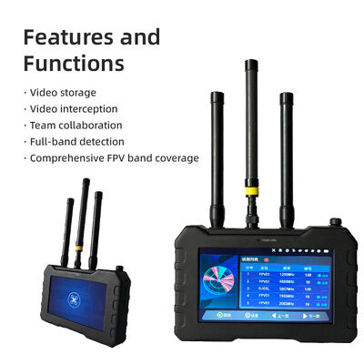 1.5KM Range 70-6200MHz Portable Handheld Drone Detector Anti Drone System for UAV Detection