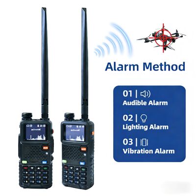 كاشف طائرات بدون طيار محمول من 300-6000 ميغا هرتز كشف طائرات بدون طيار محمولة مع جهاز استقبال هجين رقمي